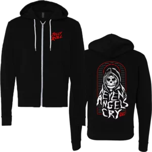 EVEN ANGELS CRY ZIP UP HOODIE-Jelly Roll Hoodies